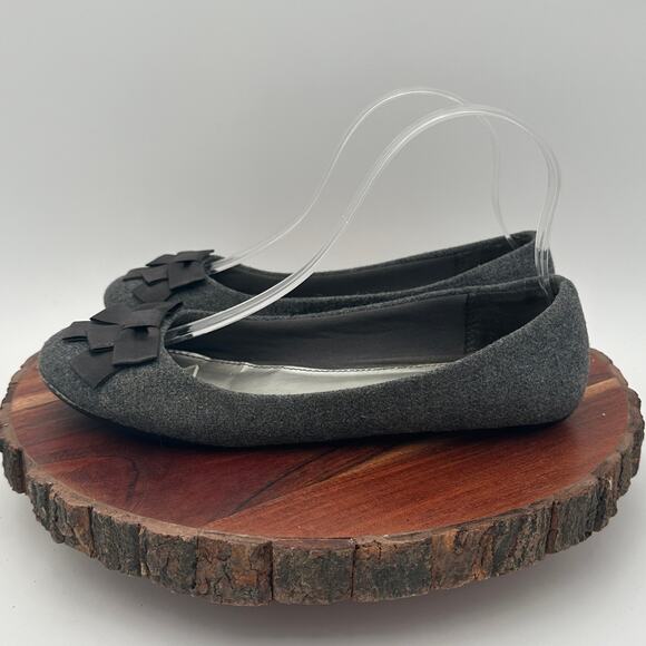 Fergalicious Ballet Flats Adele Gray Fabric Felt Upper Cottagecore Preppy 7.5 - Picture 4 of 11